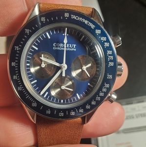 Corgeut blue speedmaster homage